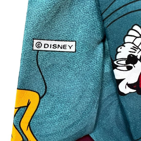 The Disney Store Men's Necktie  Mickey Mouse and Goofy Playing Golf - Picture 3 of 4